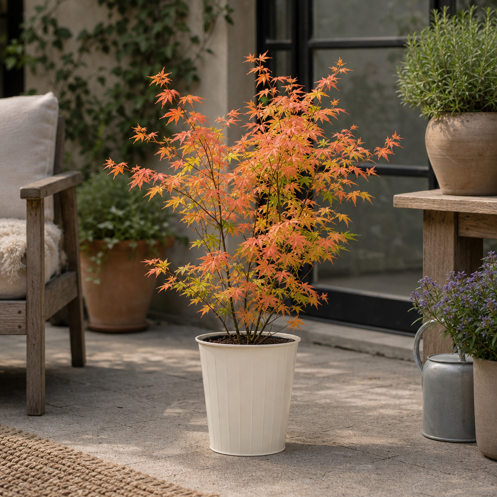 3L Acer Orange Leaf in Pot Outdoor Tree for Patio & Garden