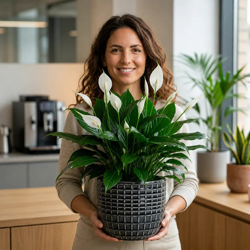 Spathiphyllum Peace Lily – Elegant White Flowers and Glossy Green Indoor Houseplant Plants By Post