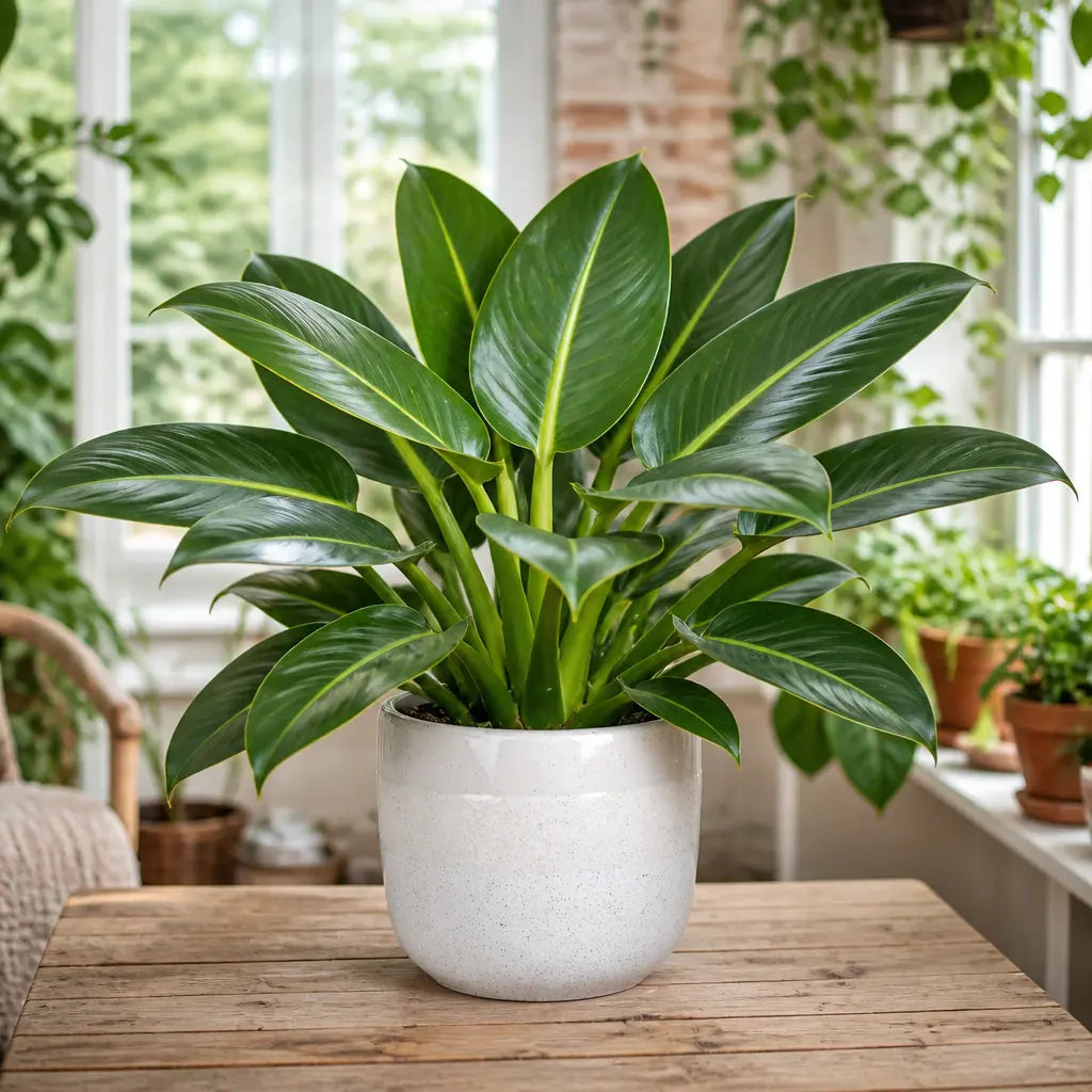 Philodendron Imperial Green – Large Glossy Green Foliage Tropical Evergreen Indoor Houseplant Plants By Post