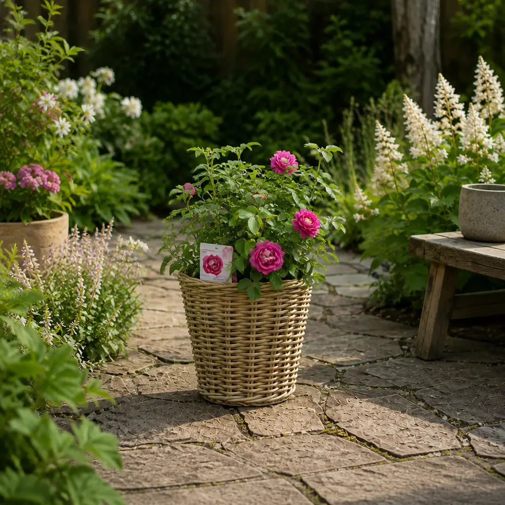 5L Rose Let's Celebrate Dark Pink Rose Bush | Beautiful Flowering Garden Plant Plants By Post