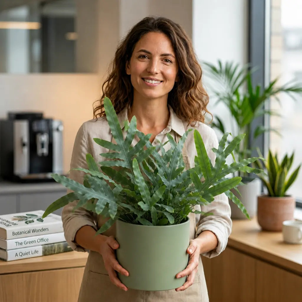 Phlebodium Blue Star Fern – Elegant Blue-Green Foliage Indoor Houseplant Plants By Post