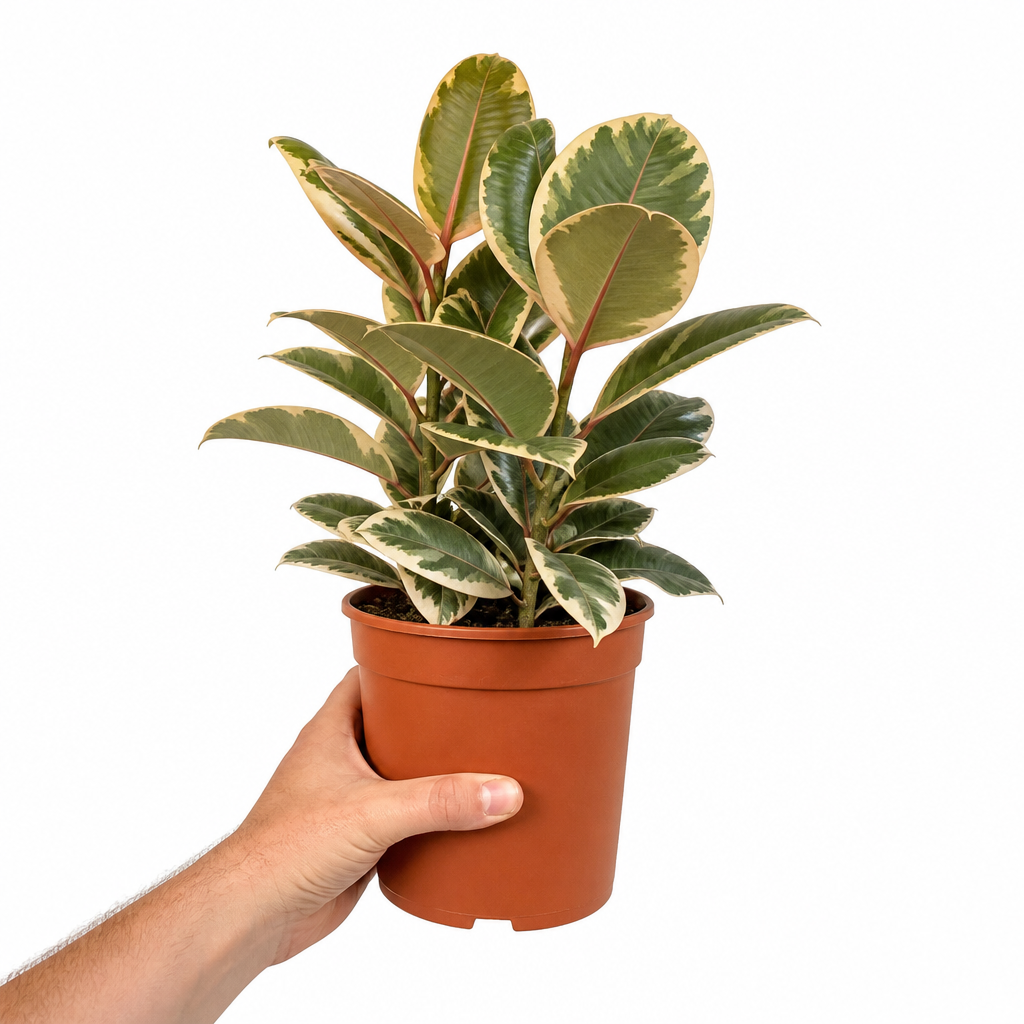 Ficus Tineke Rubber Plant 21cm Pot – Large Indoor Houseplant Plants By Post