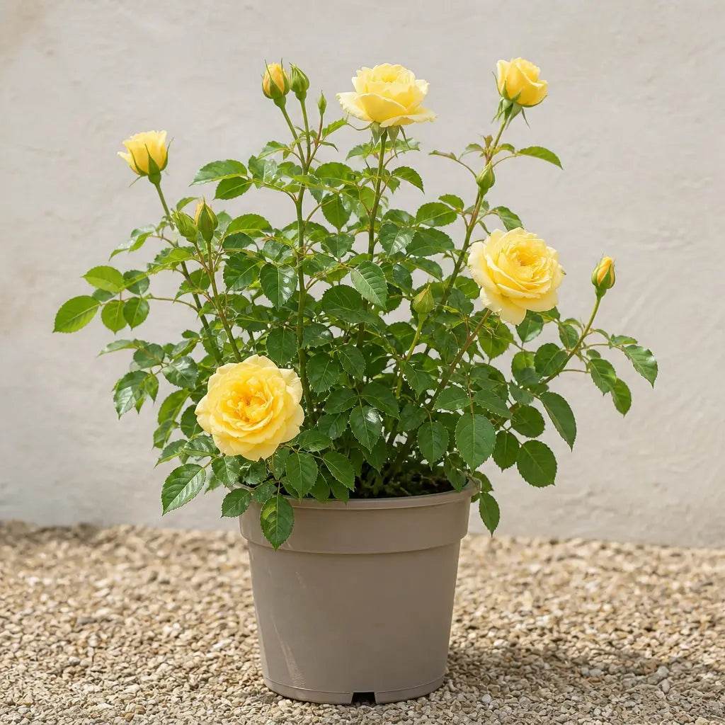 5L Rose Anniversary Wishes Yellow Rose Bush | Beautiful Flowering Garden Plant Plants By Post
