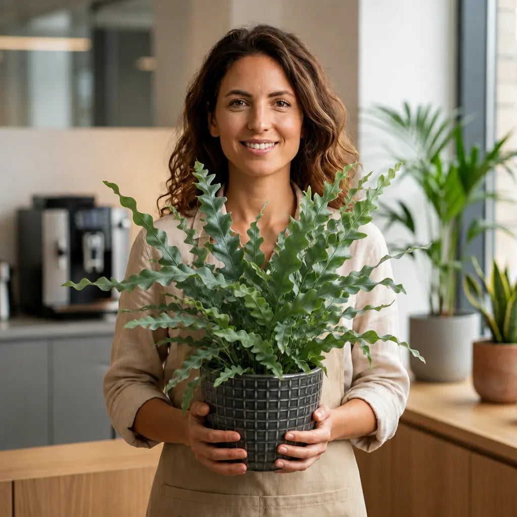 Phlebodium Blue Star Fern – Elegant Blue-Green Foliage Indoor Houseplant Plants By Post