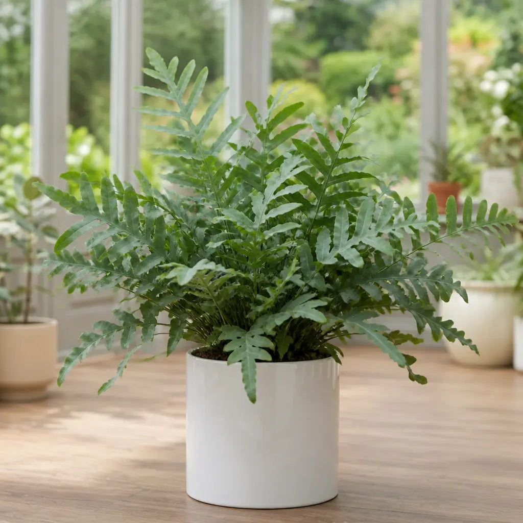 Phlebodium Blue Star Fern – Elegant Blue-Green Foliage Indoor Houseplant Plants By Post