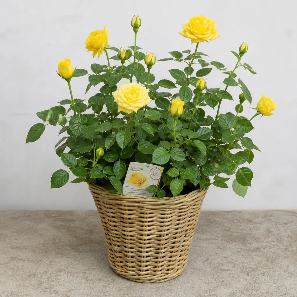 5L Rose Anniversary Wishes Yellow Rose Bush | Beautiful Flowering Garden Plant Plants By Post
