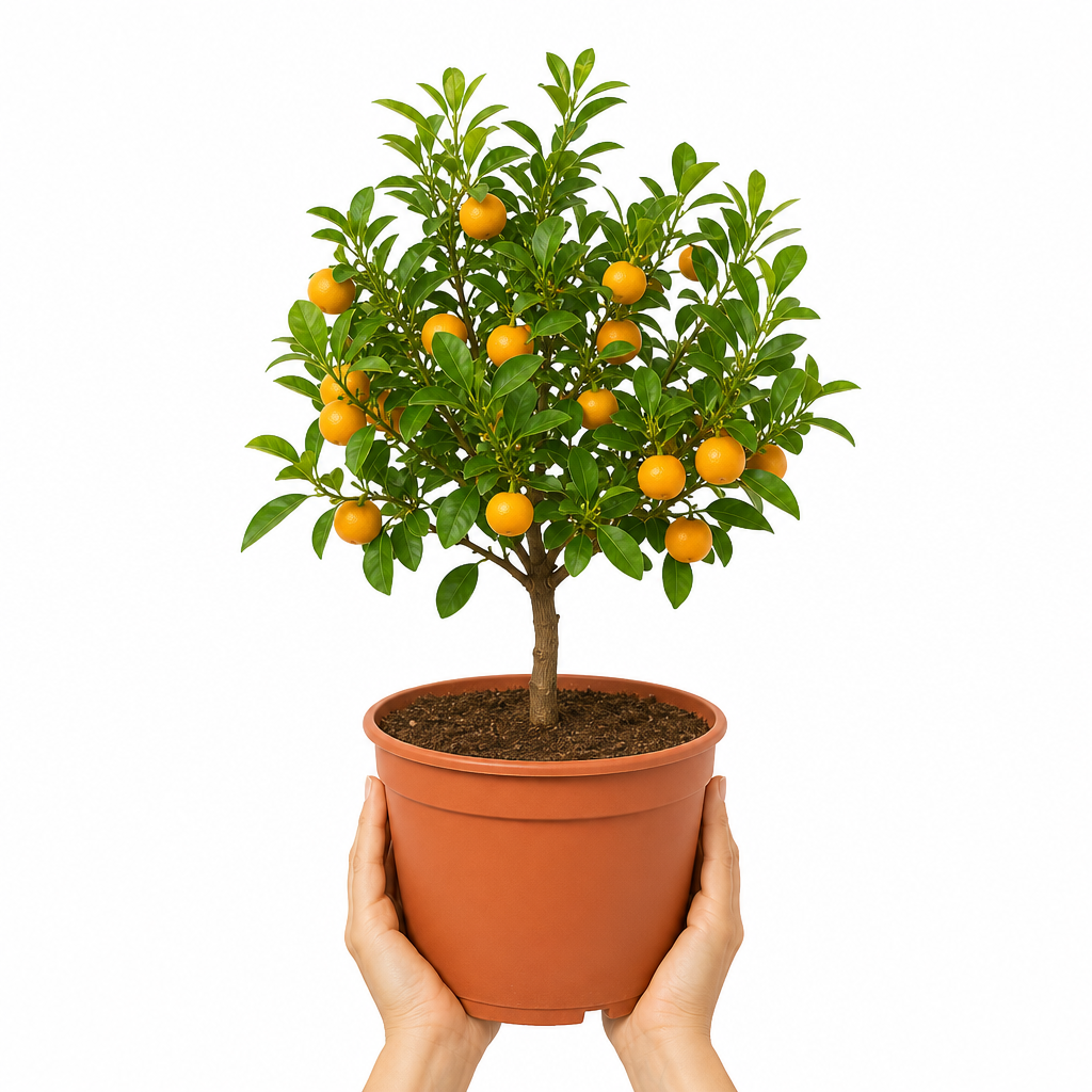 5L Calamondin Tree – Indoor & Outdoor Citrus in Decorative Pot