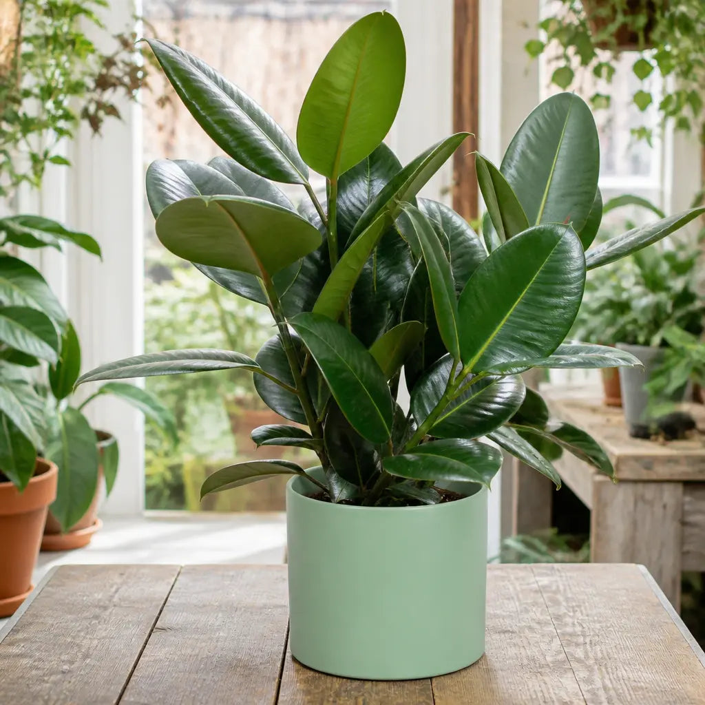 Ficus Robusta Rubber Plant – Elegant Glossy Green Foliage Indoor Houseplant Plants By Post