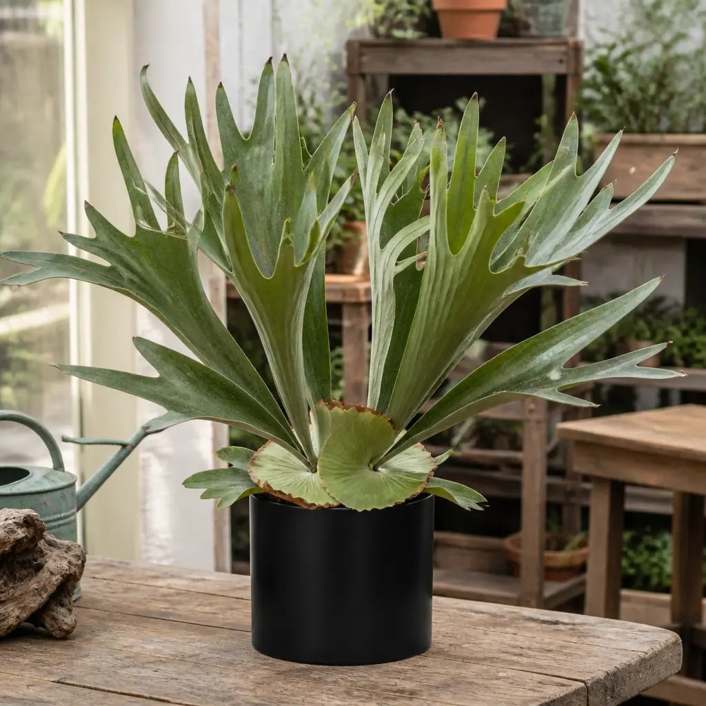 Platycerium Bifurcatum Staghorn Fern – Unique Antler-Shaped Foliage Indoor Houseplant Plants By Post