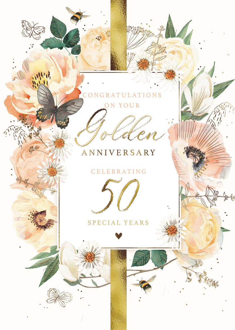 Golden Wedding Anniversary Greetings Card