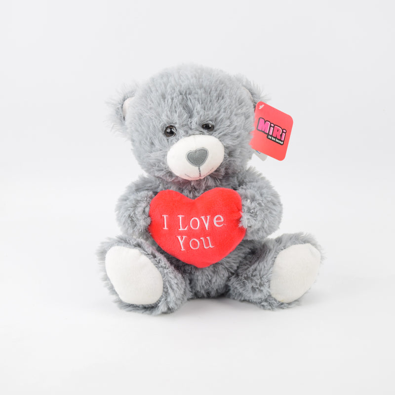 Teddy Bear I Love You Grey 25cm