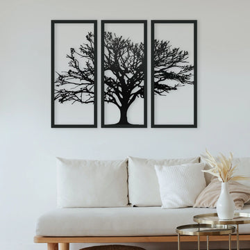 Tree of Life Metal Wall Art - Three Panels Plants By Post