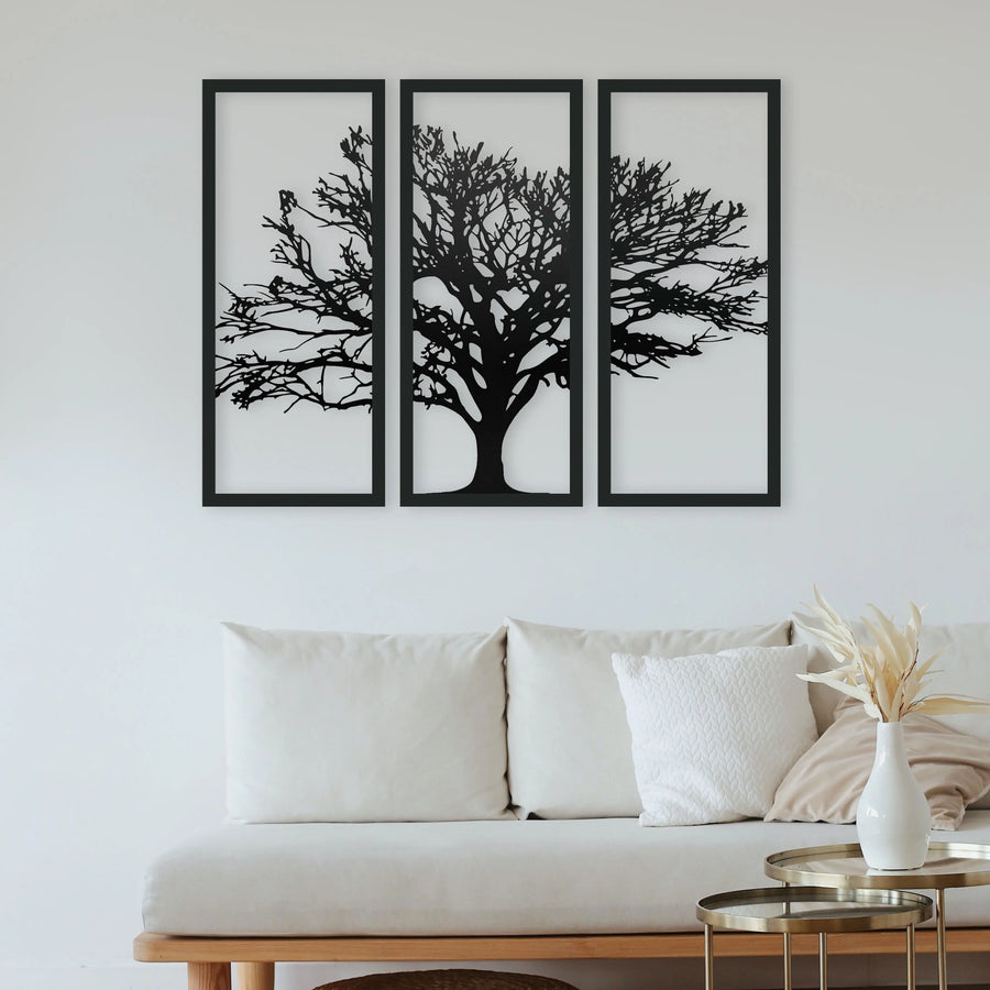 Tree of Life Metal Wall Art - Three Panels Plants By Post