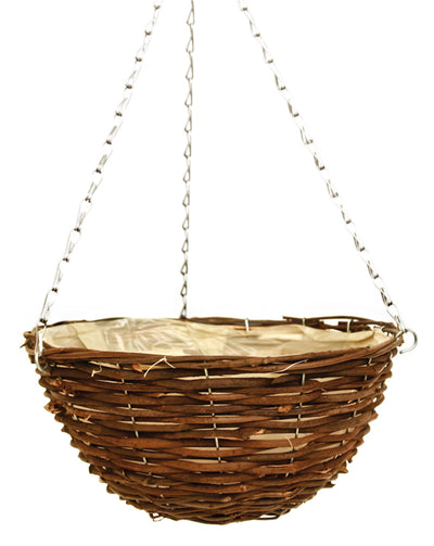 12'' Rattan Hanging Basket x 10